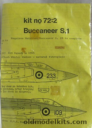 Maintrack 1/72 Buccaneer S.1 and S.Mk.2 Conversion Kit - Bagged, 72-2 plastic model kit